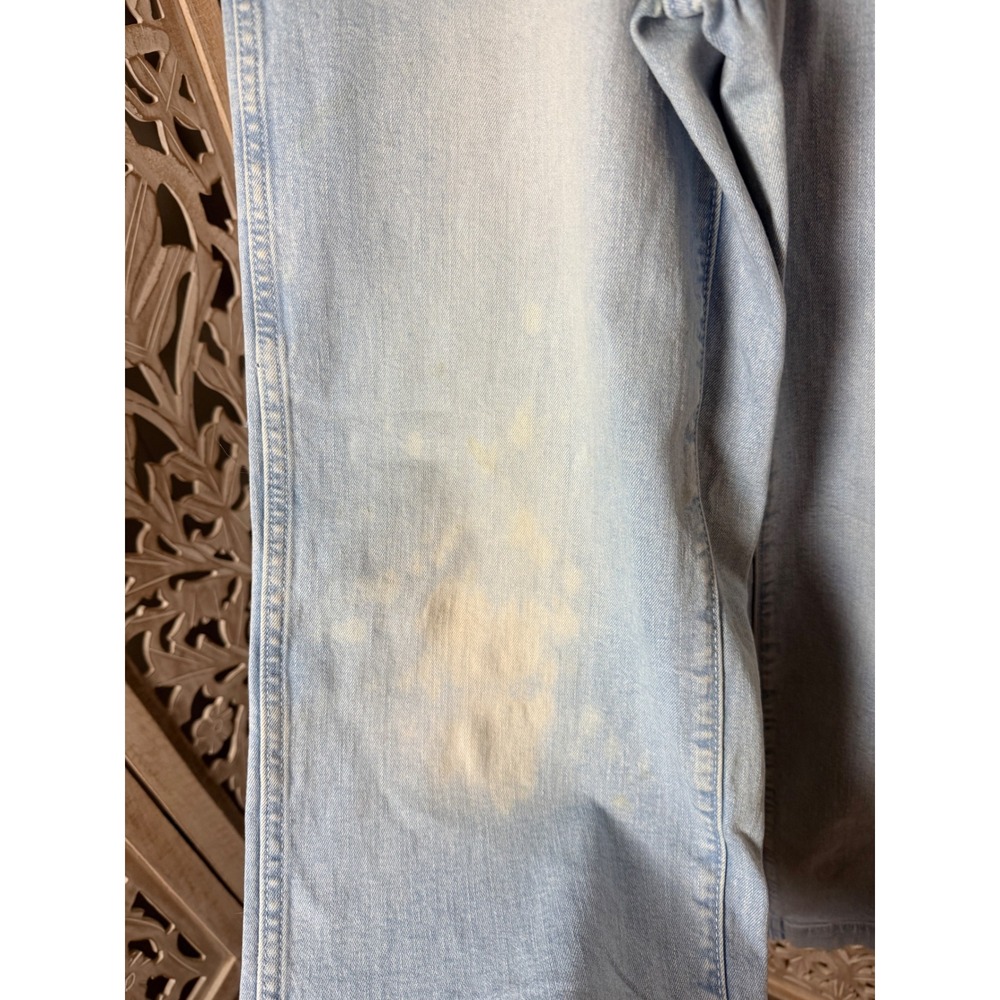 Old Navy Extra Sky-Hi Wide Leg Jeans Light Wash Patch Pocket Size 6 - Picture 4 of 9